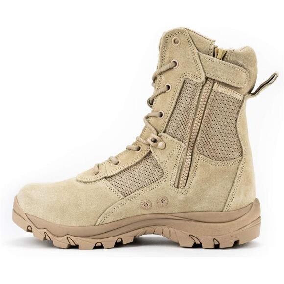 RYNO GEAR Men's Military & Tactical Boots, CoolMax Tactical Combat Military - Picture 3 of 5